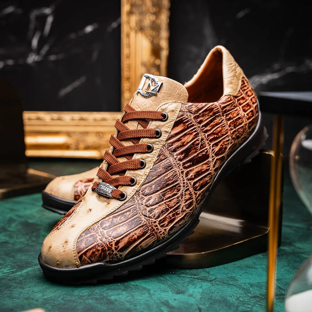 Marco Di Milano Saulo in Orix Alligator & Ostrich Sneakers