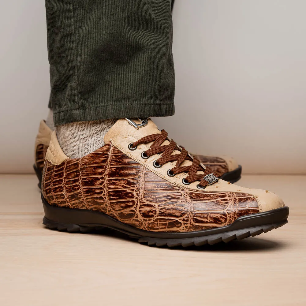 Marco Di Milano Saulo in Orix Alligator & Ostrich Sneakers