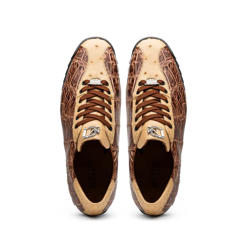 Marco Di Milano Saulo in Orix Alligator & Ostrich Sneakers