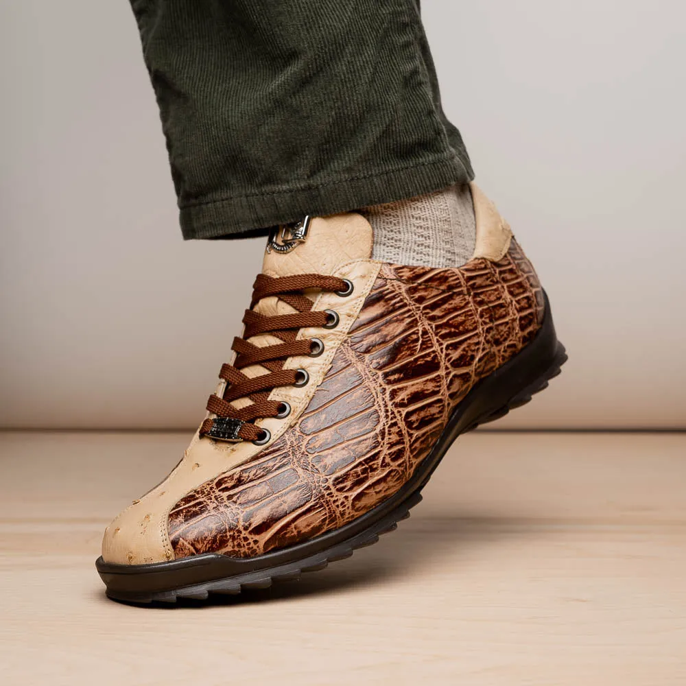 Marco Di Milano Saulo in Orix Alligator & Ostrich Sneakers