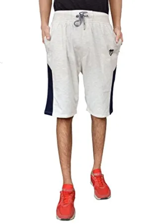 MARK LOUIIS Men's Gym Shorts (ML-SHORTS-1001_White_XX-Large)