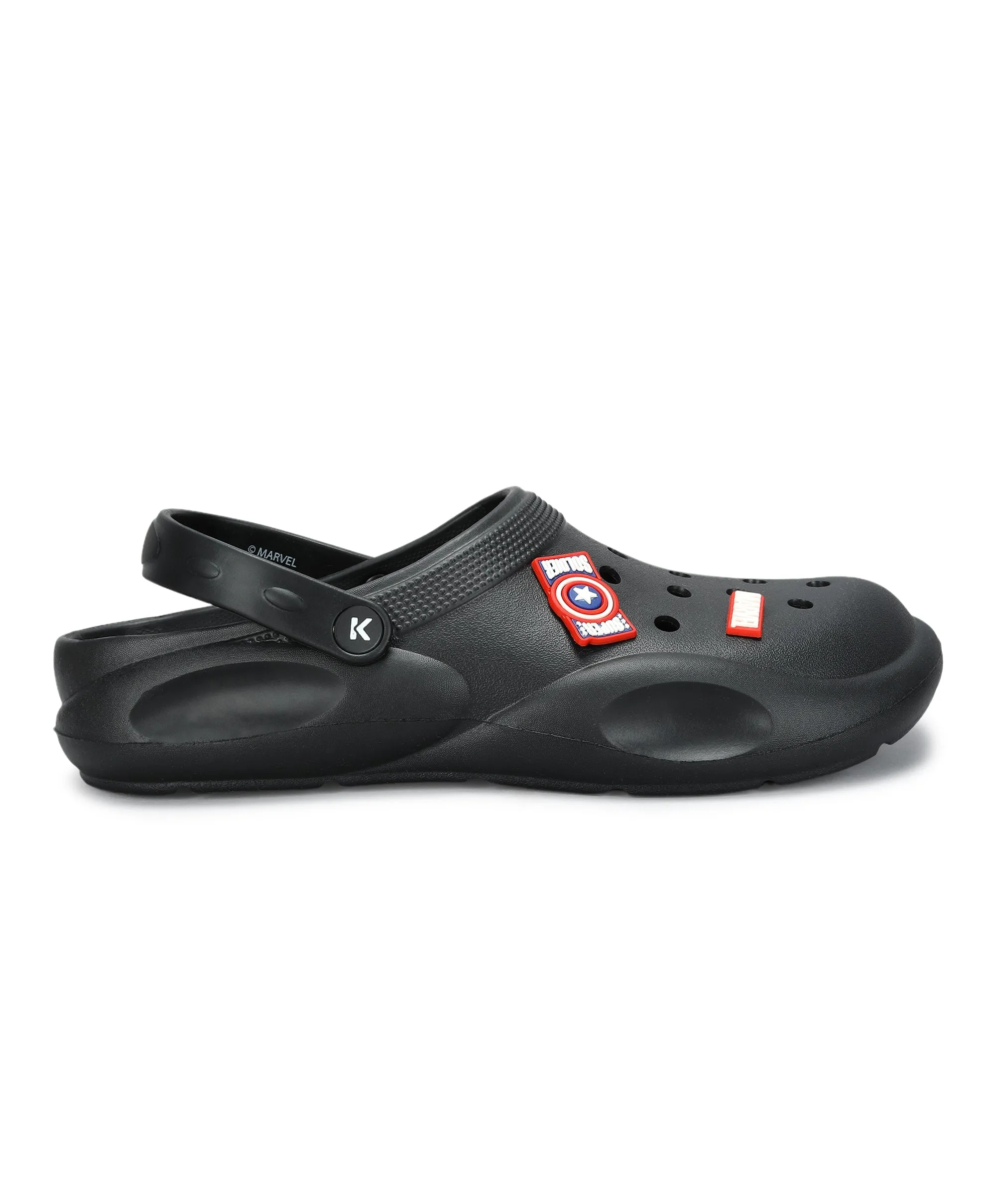 Marvel Captain America EVMK10923G Men's Casual Grey Clogs | Stylish Waterproof, Lightweight, Comfortable Clogs for Men with Durable Sole | Ideal for Outdoor Use