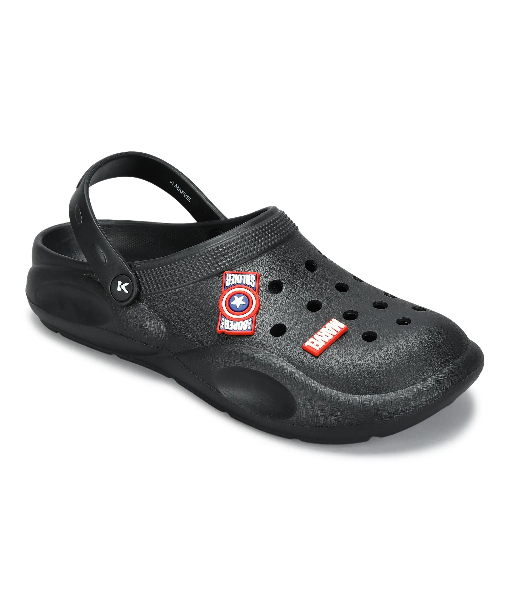 Marvel Captain America EVMK10923G Men's Casual Grey Clogs | Stylish Waterproof, Lightweight, Comfortable Clogs for Men with Durable Sole | Ideal for Outdoor Use