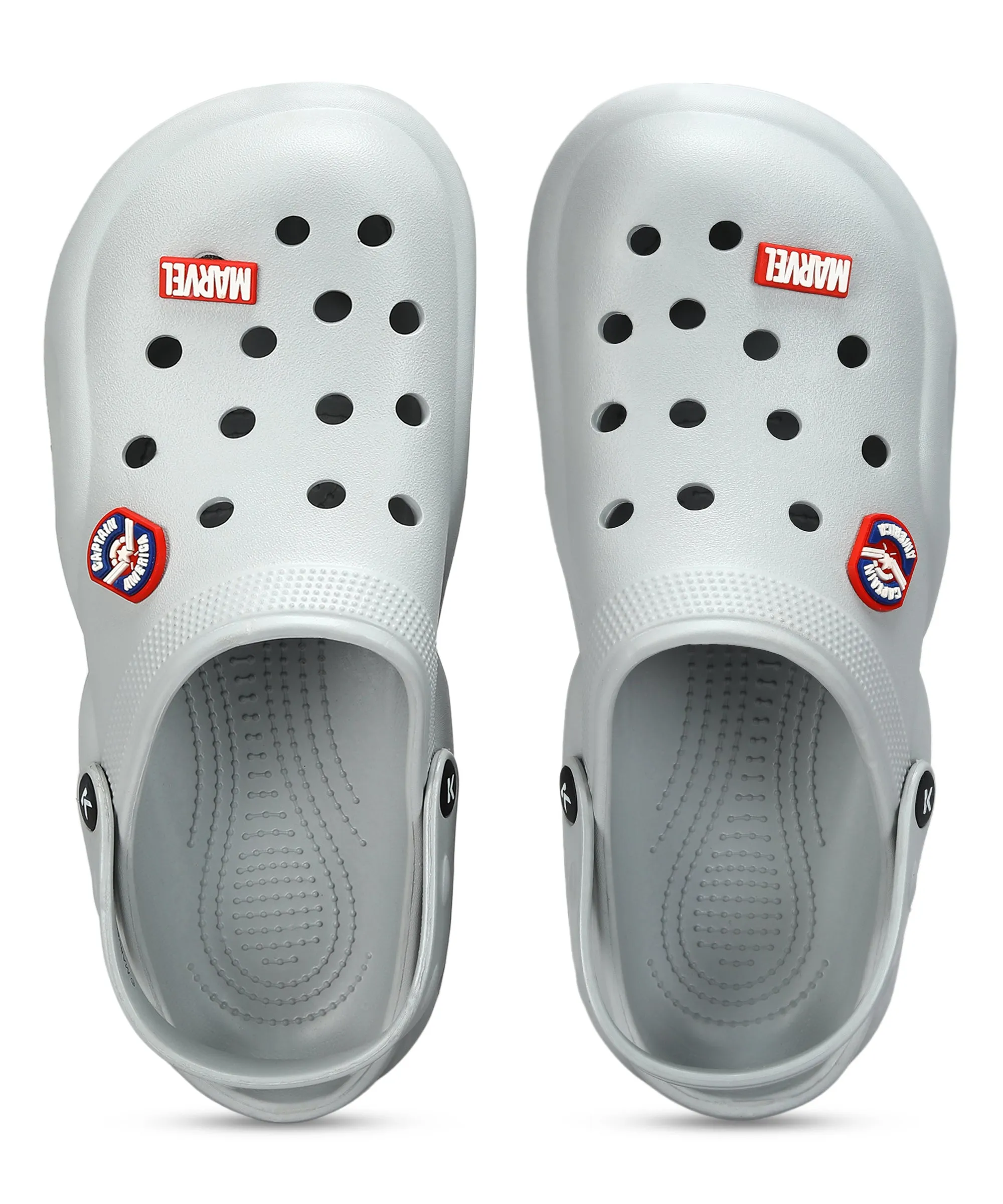 Marvel Captain America EVMK10923G Men's Casual Grey Clogs | Stylish Waterproof, Lightweight, Comfortable Clogs for Men with Durable Sole | Ideal for Outdoor Use