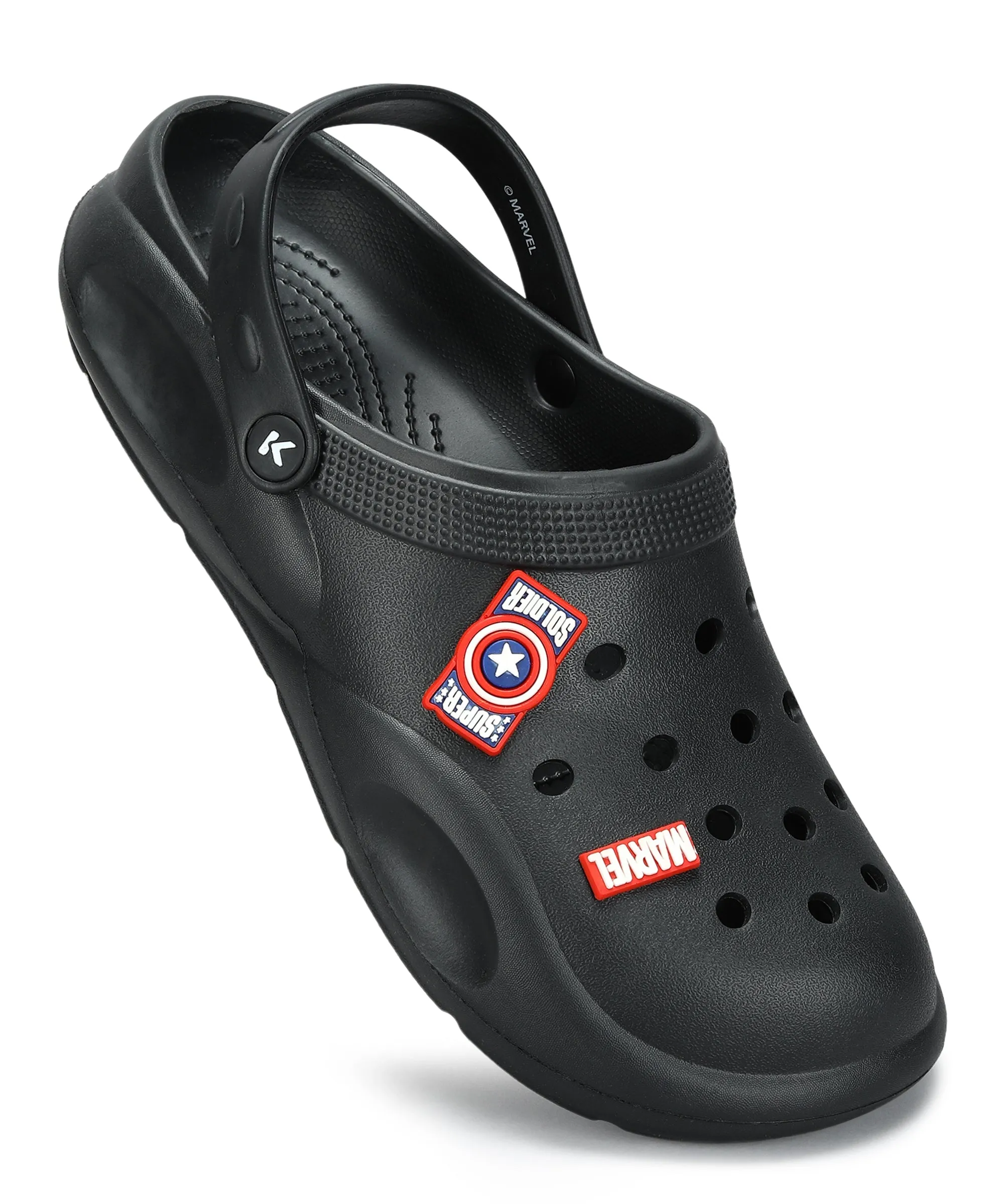 Marvel Captain America EVMK10923G Men's Casual Grey Clogs | Stylish Waterproof, Lightweight, Comfortable Clogs for Men with Durable Sole | Ideal for Outdoor Use