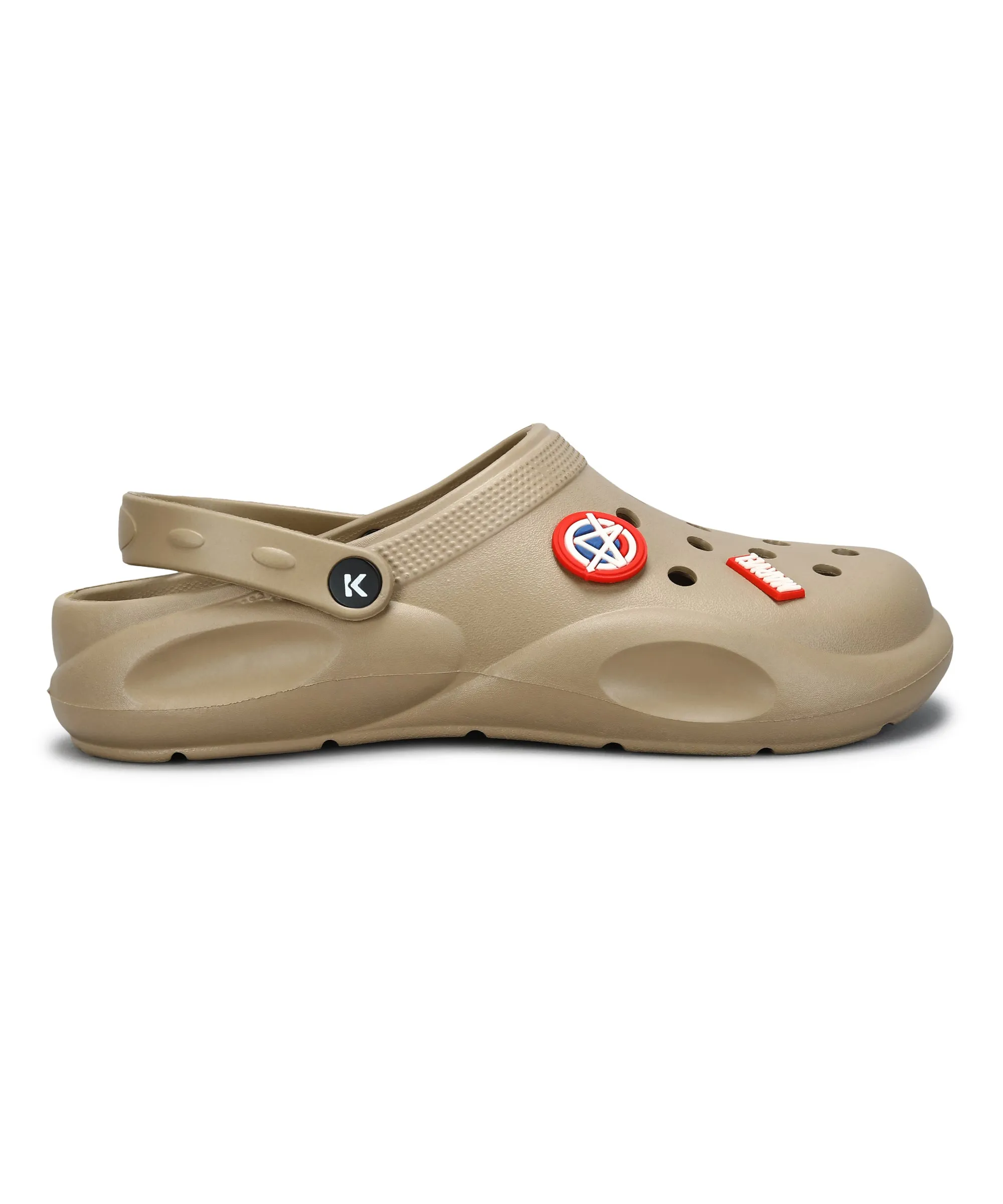Marvel Captain America EVMK10923G Men's Casual Grey Clogs | Stylish Waterproof, Lightweight, Comfortable Clogs for Men with Durable Sole | Ideal for Outdoor Use