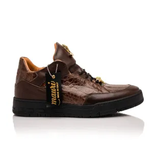 Mauri Ghost in Sport Rust Mens Exotic Crocodile / Time / Nappa Leather Casual Sneakers