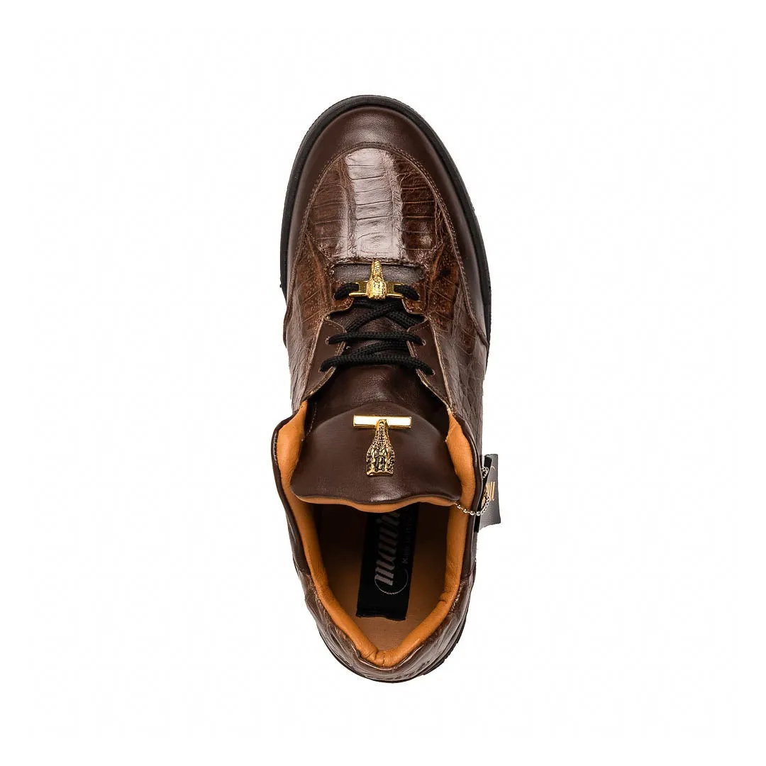 Mauri Ghost in Sport Rust Mens Exotic Crocodile / Time / Nappa Leather Casual Sneakers