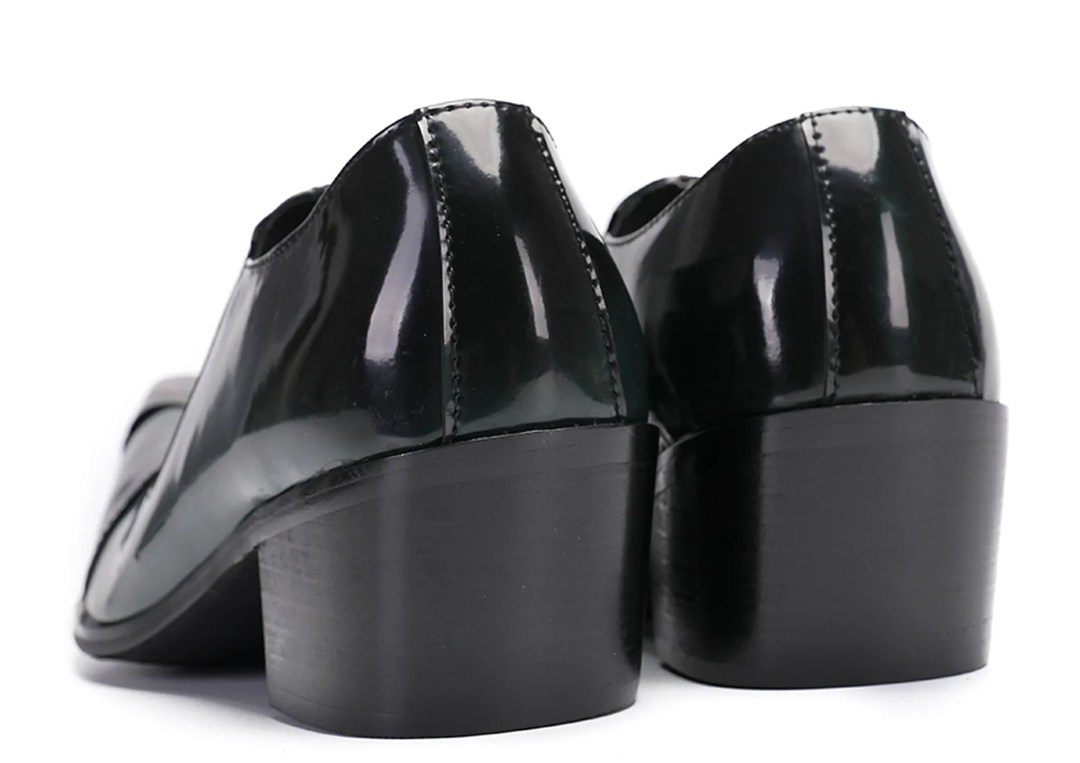 Mens Casual Shoes Heel Western Loafers