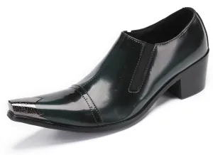 Mens Casual Shoes Heel Western Loafers