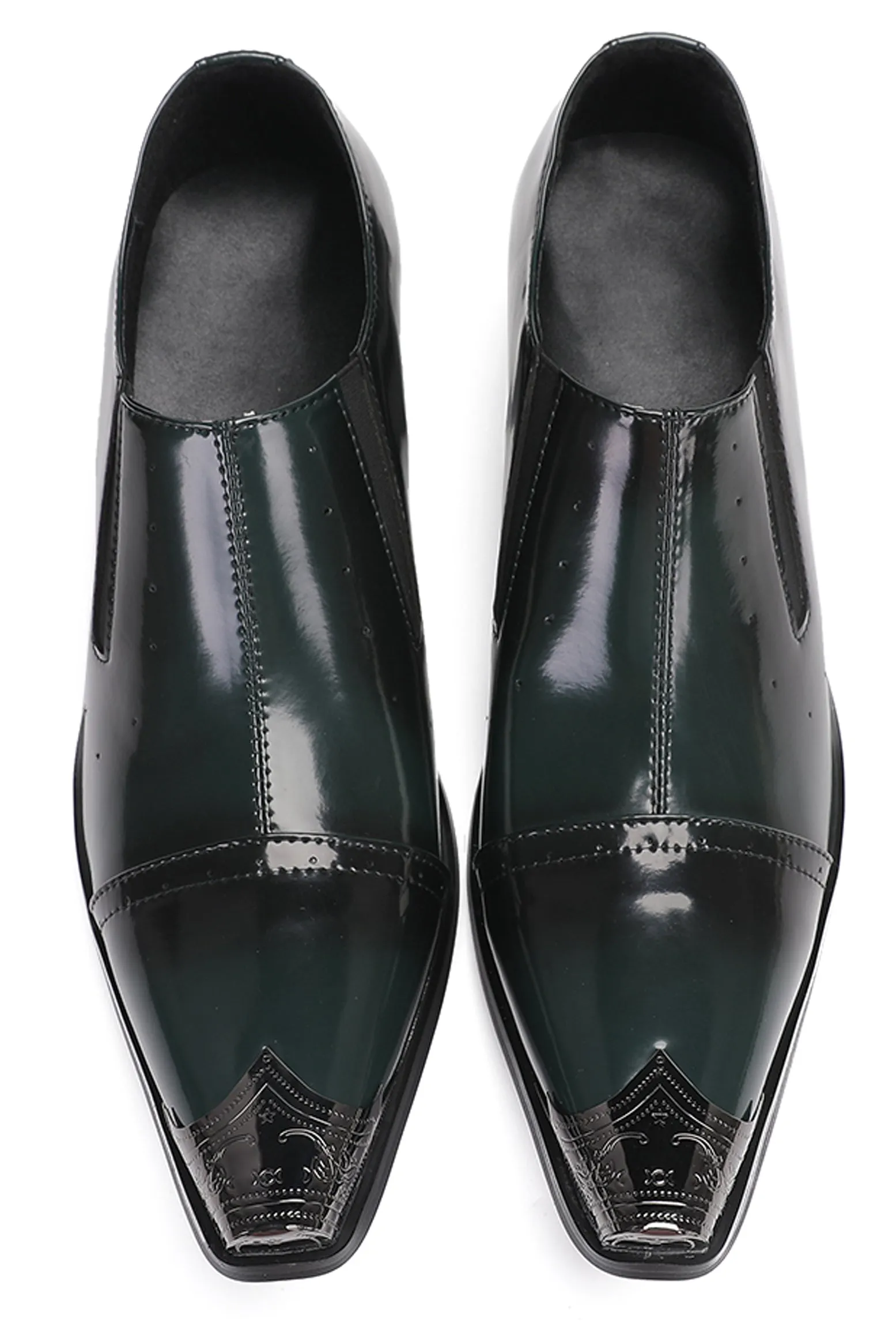 Mens Casual Shoes Heel Western Loafers
