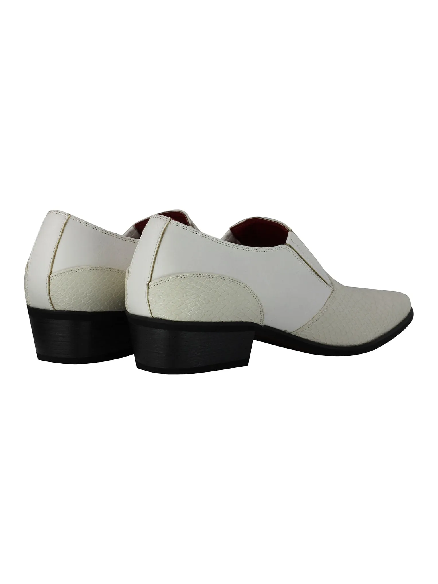 Mens Faux Leather Emboss Loafers
