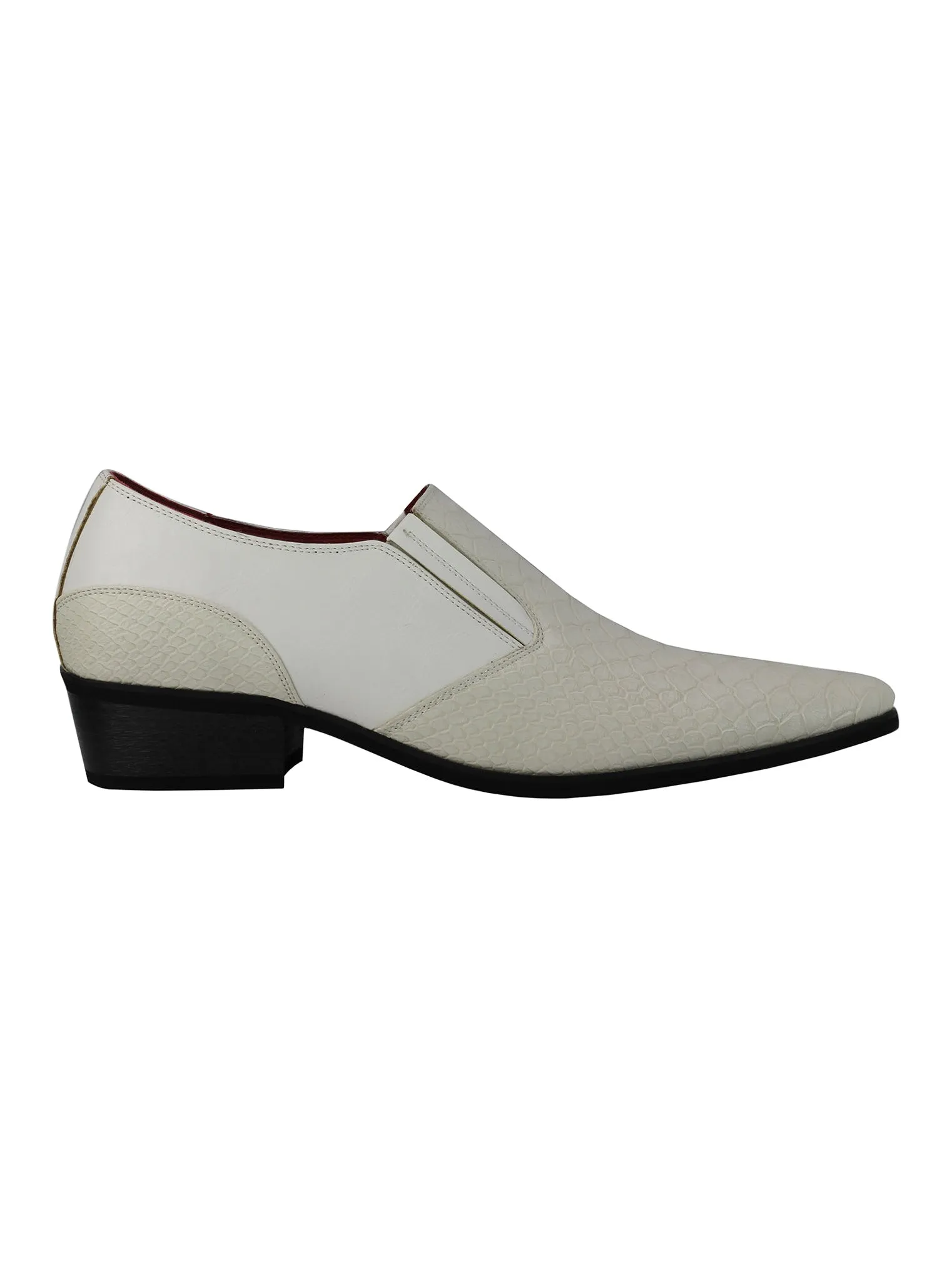 Mens Faux Leather Emboss Loafers