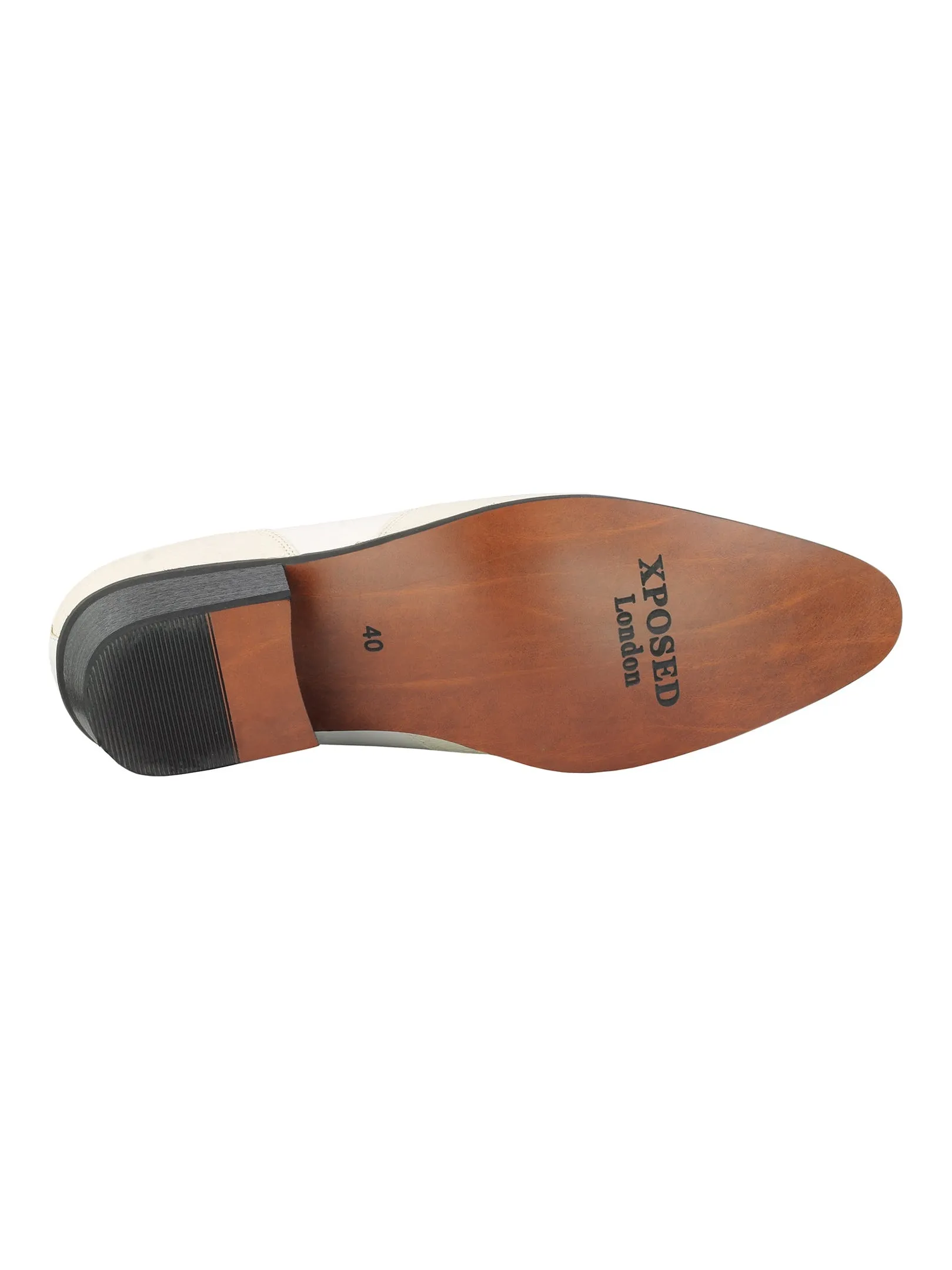 Mens Faux Leather Emboss Loafers