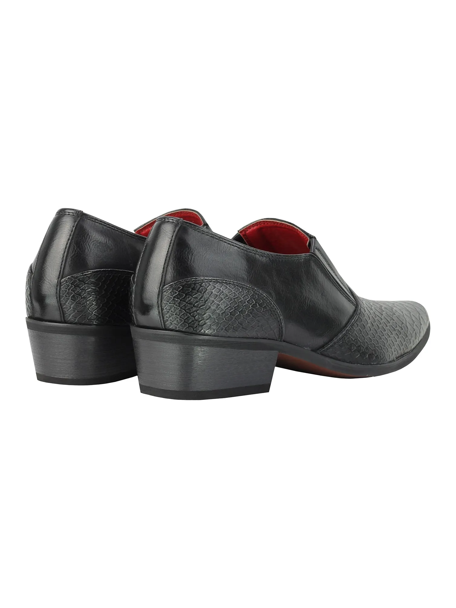 Mens Faux Leather Emboss Loafers