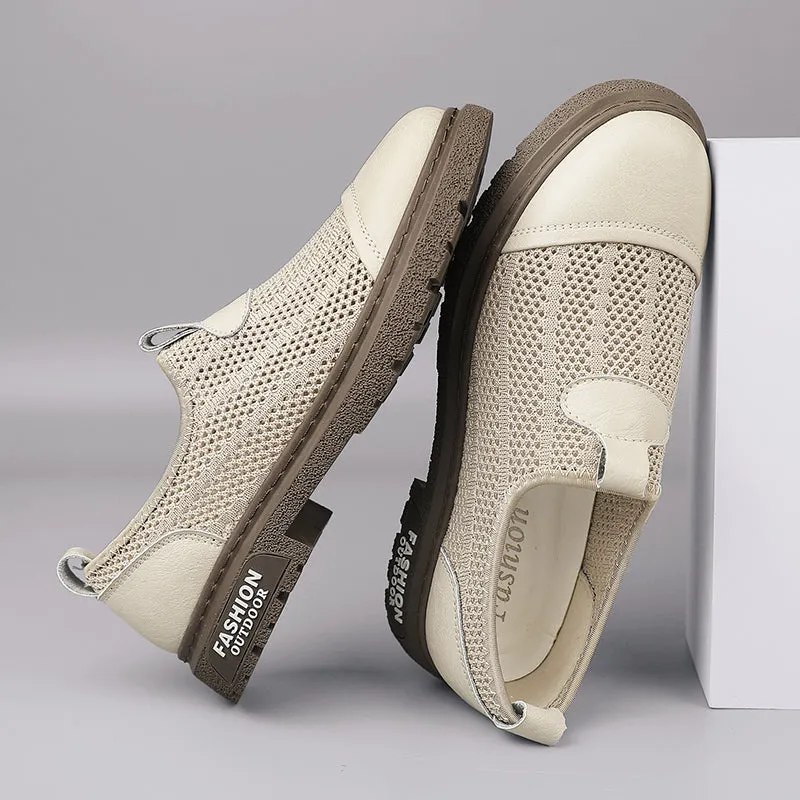 Men's Loafers Shoes Hollow Out Slip on