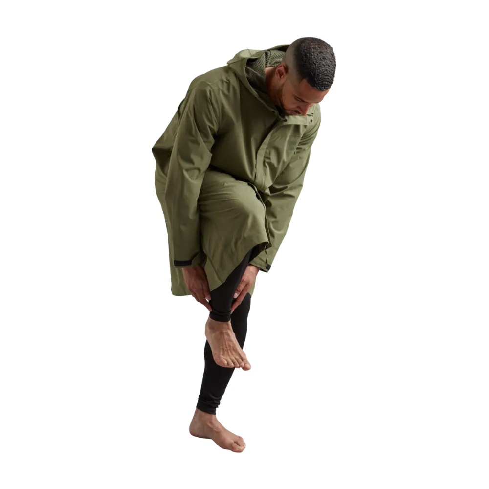 Men's Pursuit Waterproof Lightweight Changing Robe Jacket - Olive Green