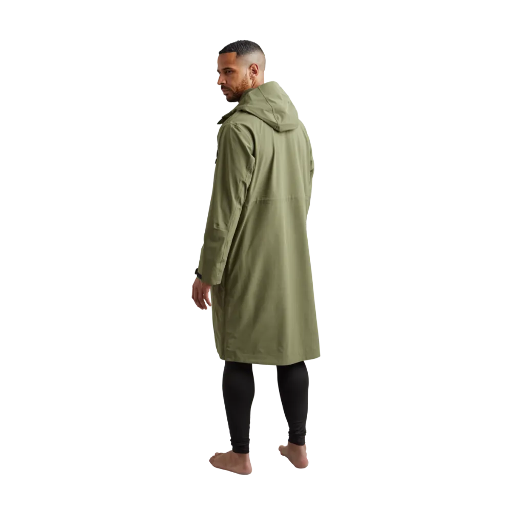 Men's Pursuit Waterproof Lightweight Changing Robe Jacket - Olive Green