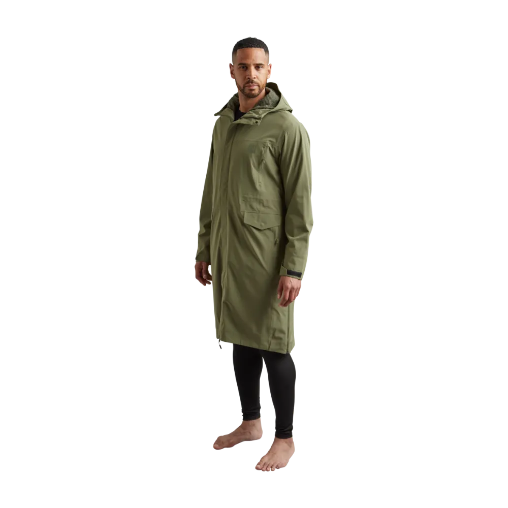 Men's Pursuit Waterproof Lightweight Changing Robe Jacket - Olive Green