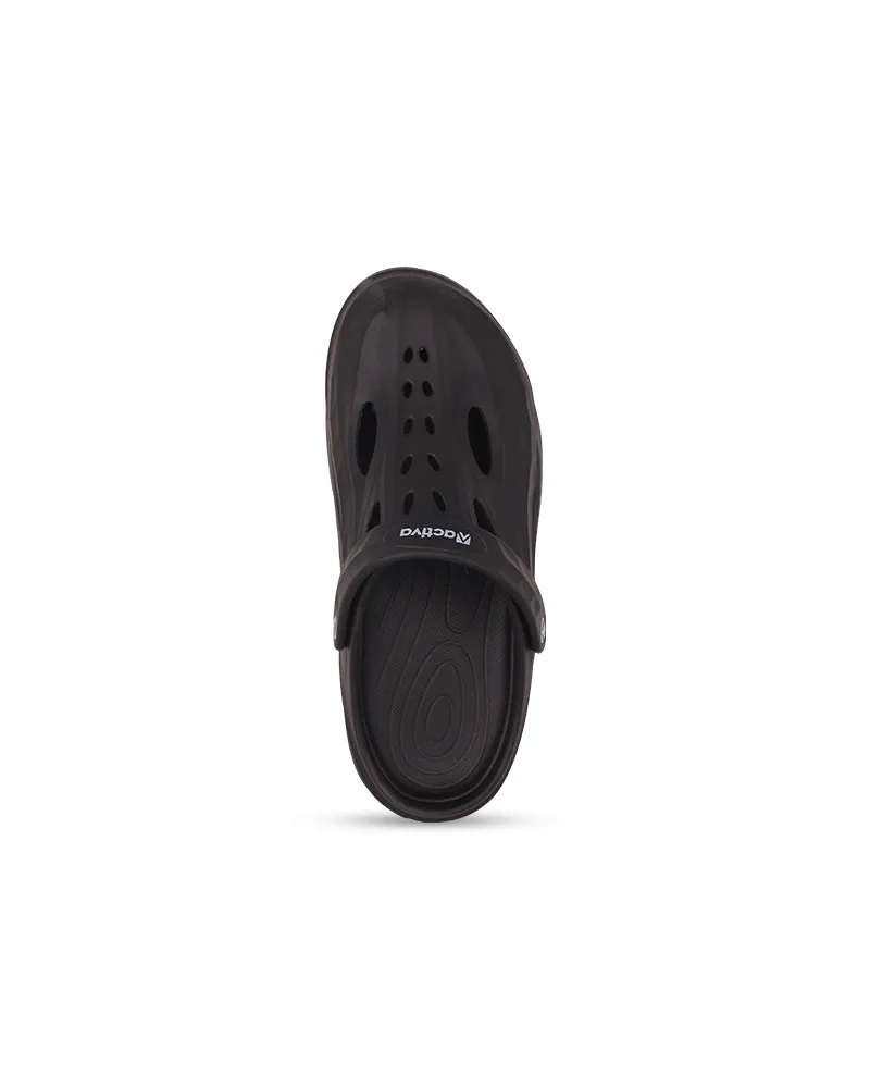 Men’s Stylish EVA Clogs with Back Strap | Wave-Textured & Perforated Design