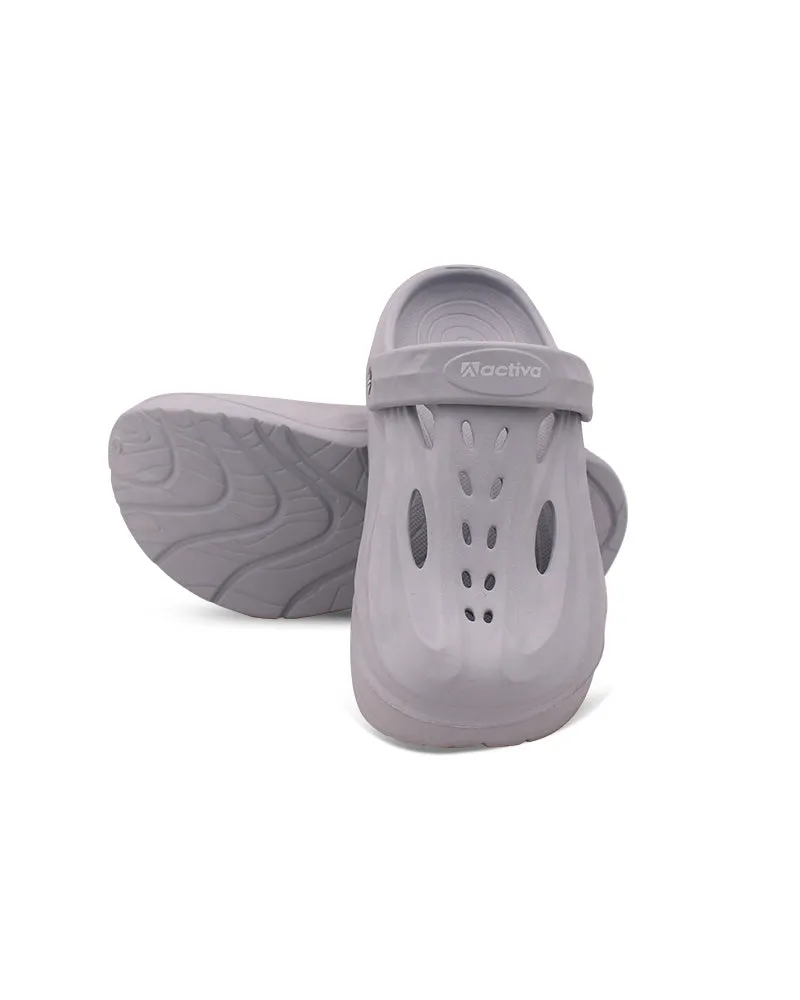 Men’s Stylish EVA Clogs with Back Strap | Wave-Textured & Perforated Design