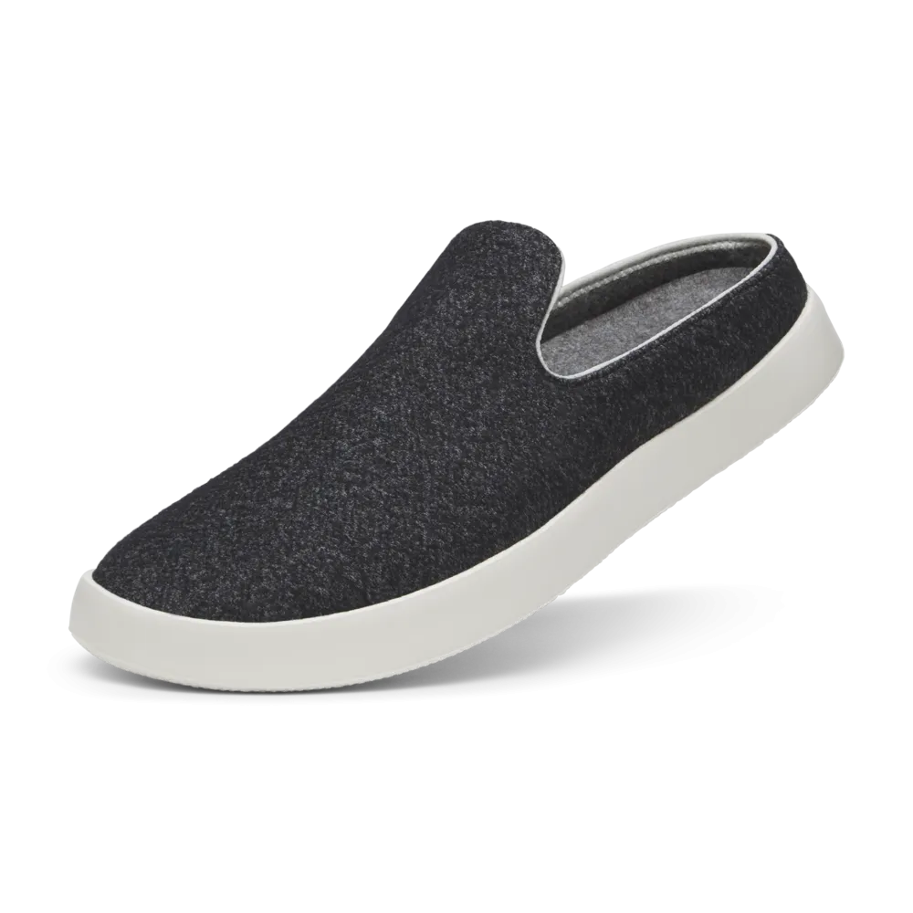 Men's Wool Lounger Mule - Dark Grey (Natural White Sole)