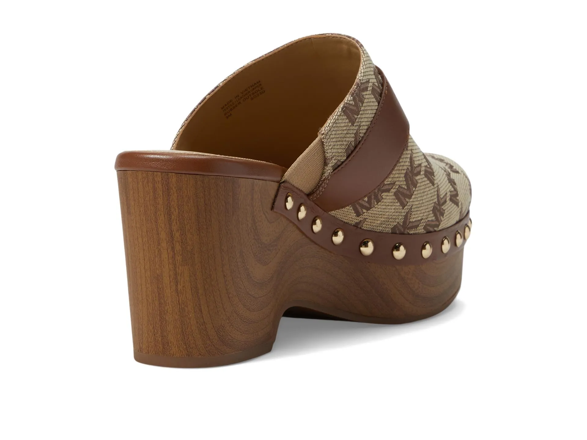 Michael Kors Rye Clog Beige/Ebony 8 M