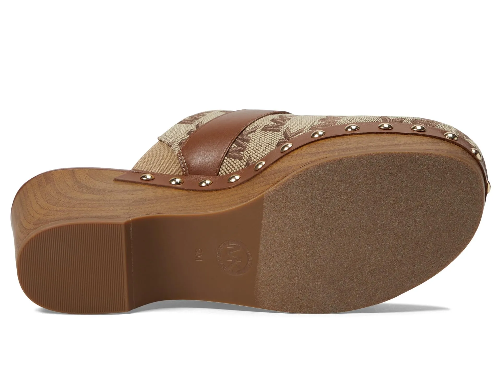 Michael Kors Rye Clog Beige/Ebony 8 M