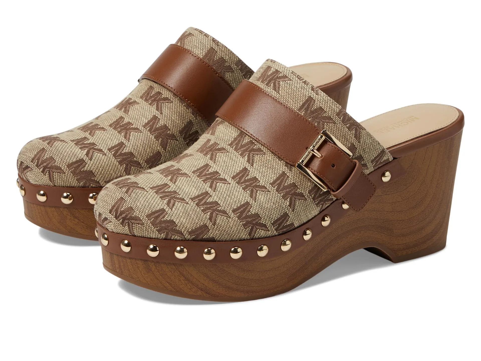 Michael Kors Rye Clog Beige/Ebony 8 M