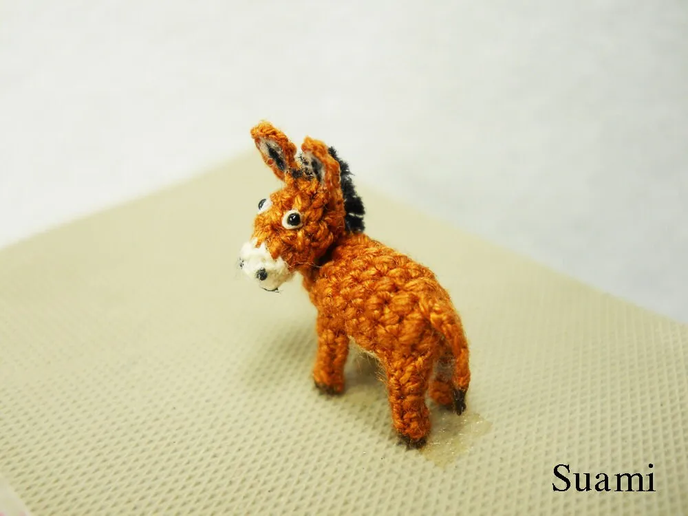 Miniature Brown Donkey 0.6 Inch - Made To Order