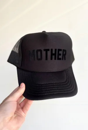 Mother Trucker Hat in Black