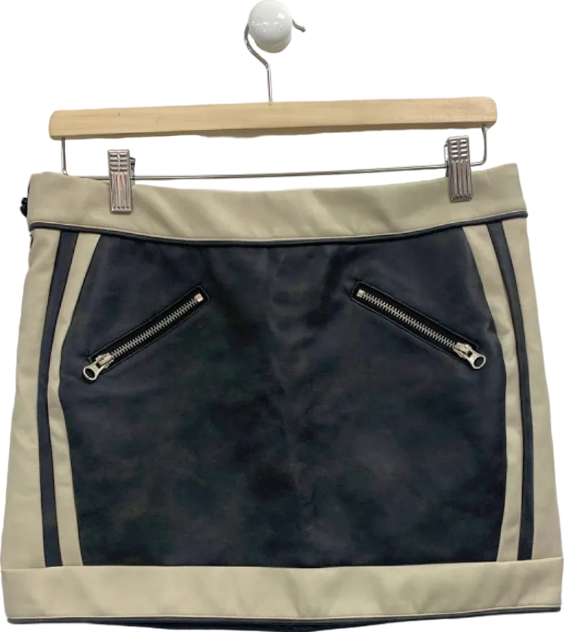Murci Beige and Black Mini Skirt UK 10