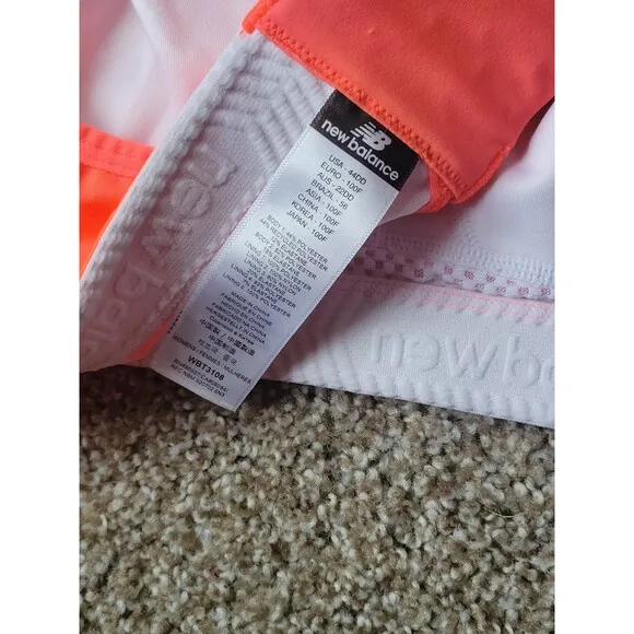 Neon Orange New Balance Sports Bra