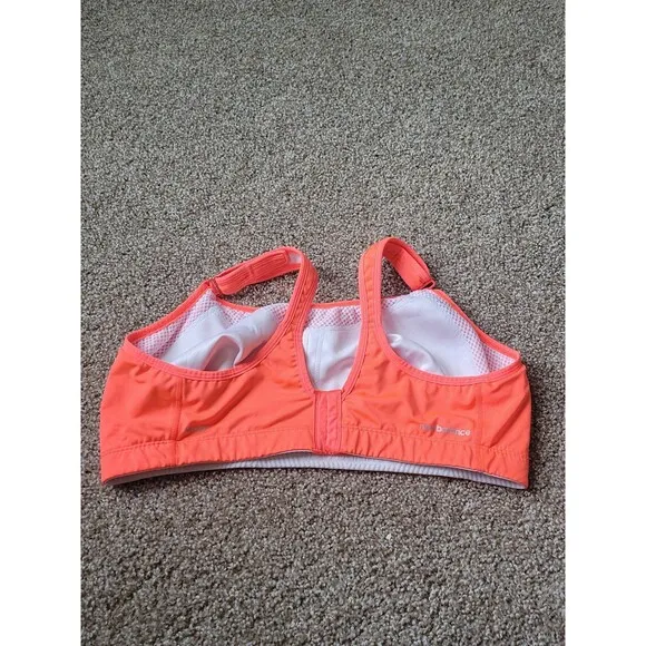 Neon Orange New Balance Sports Bra