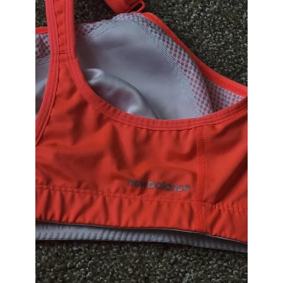 Neon Orange New Balance Sports Bra