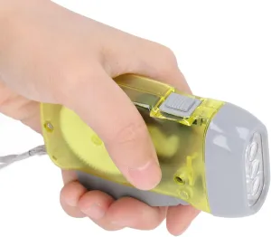 NEW Crank Light, Portable Emergency Light 3 LED Lights Powerful Outdoor Light Hand Push Light