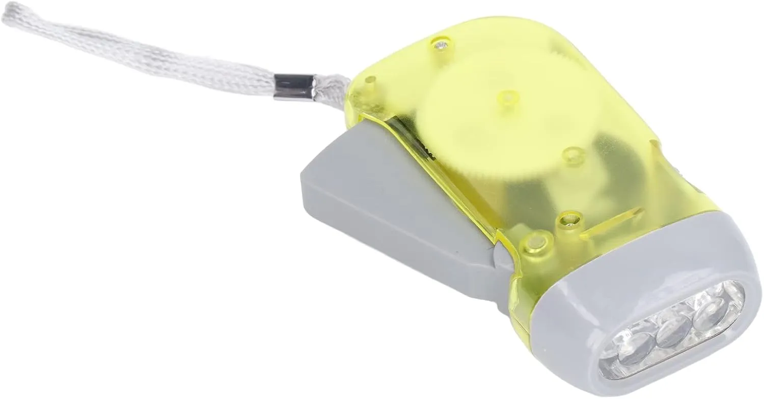 NEW Crank Light, Portable Emergency Light 3 LED Lights Powerful Outdoor Light Hand Push Light