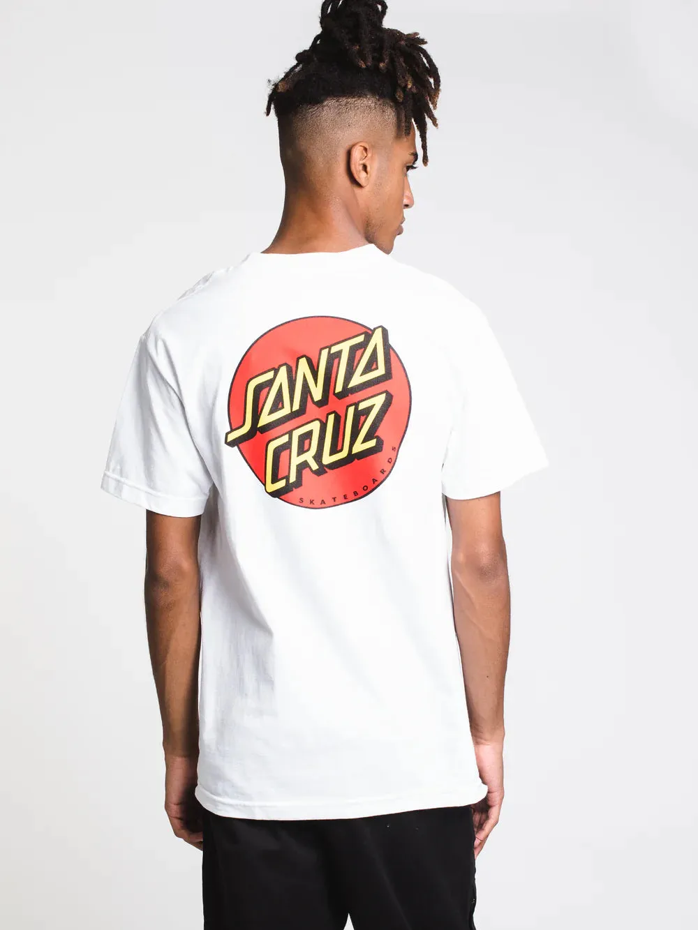 New SANTA CRUZ CLASSIC DOT T-SHIRT, Men's Sz L! White!
