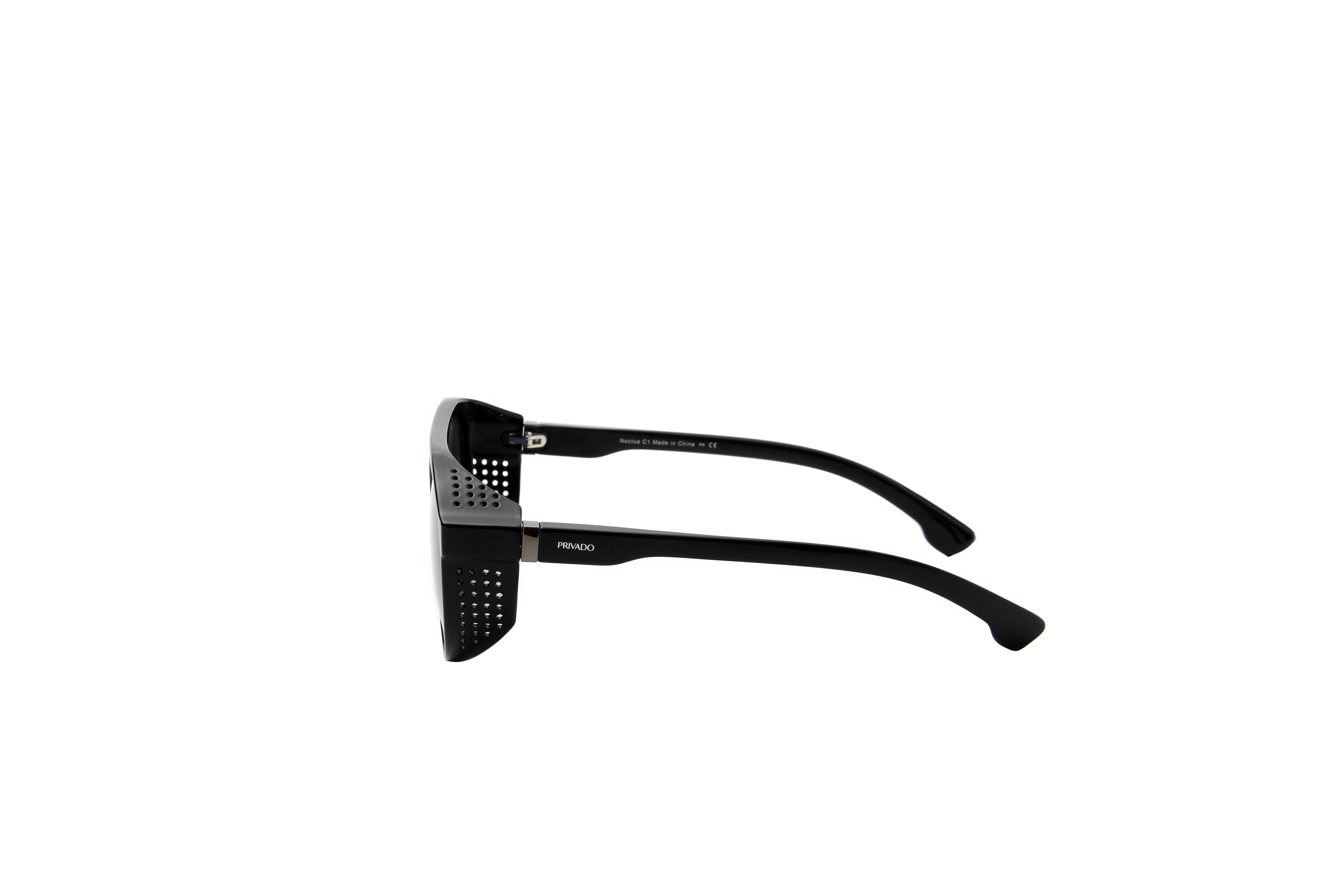 Noctua - Round Polarized Sunglasses - Matte Brown & Black