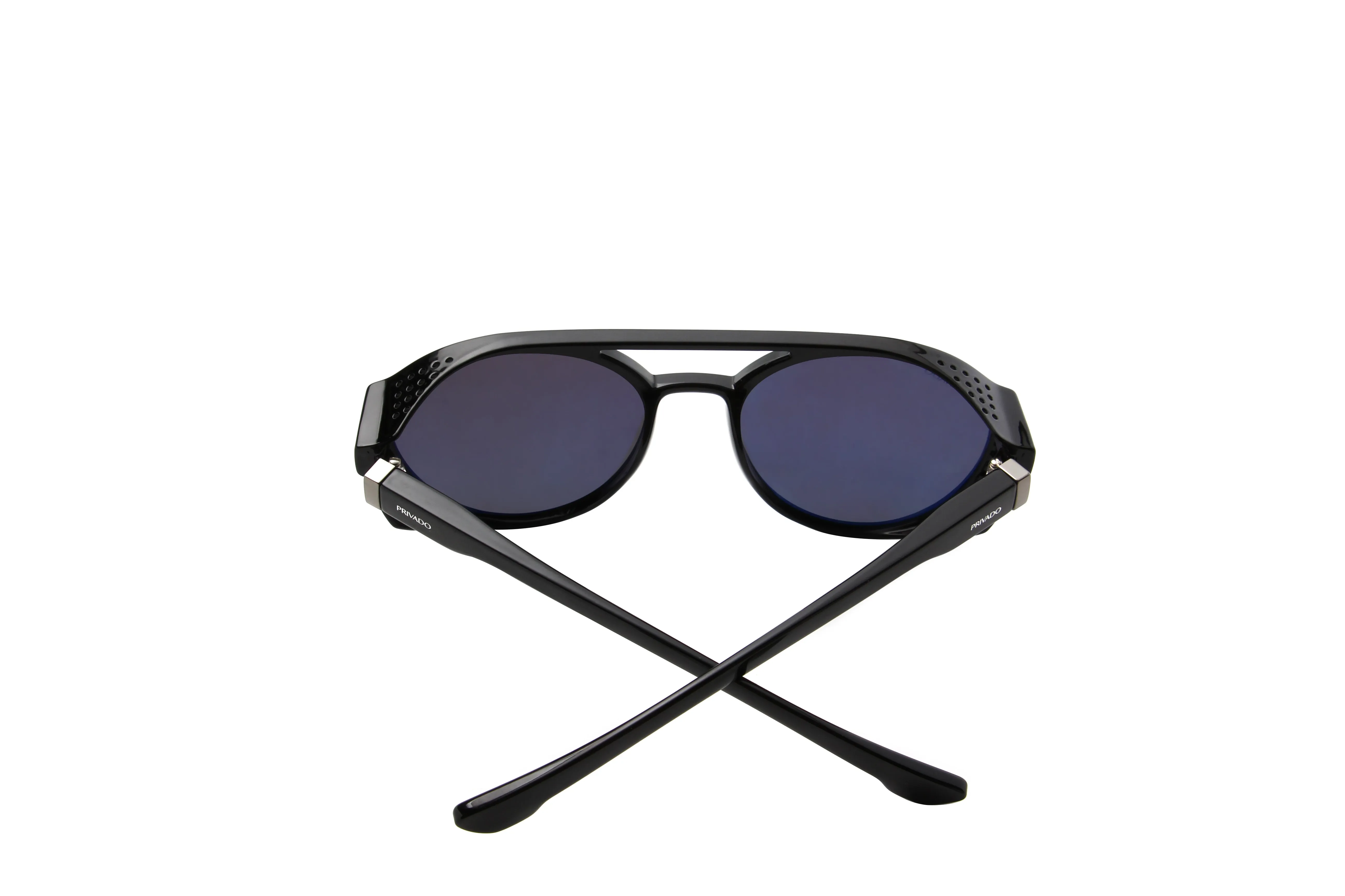 Noctua - Round Polarized Sunglasses - Matte Brown & Black