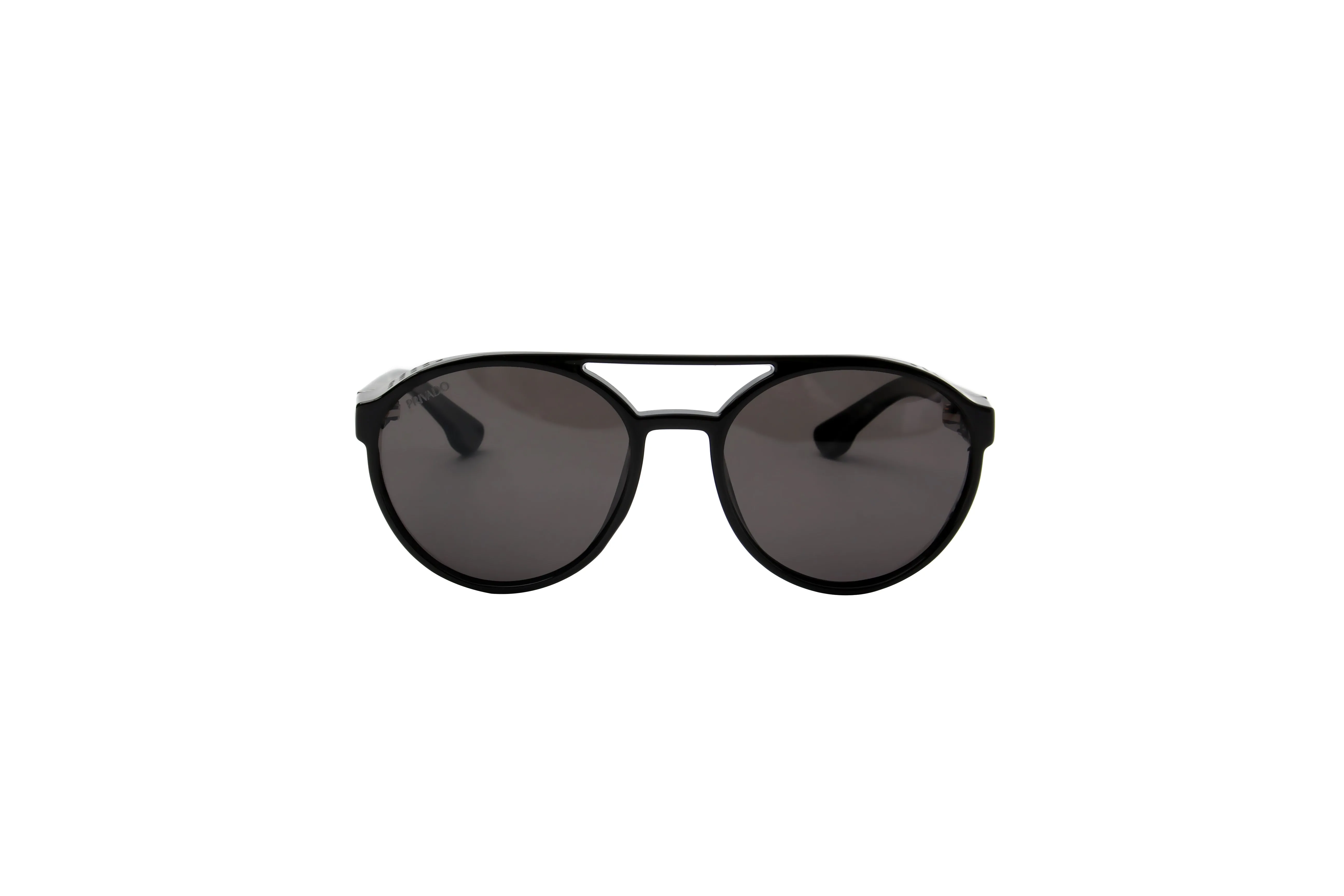 Noctua - Round Polarized Sunglasses - Matte Brown & Black