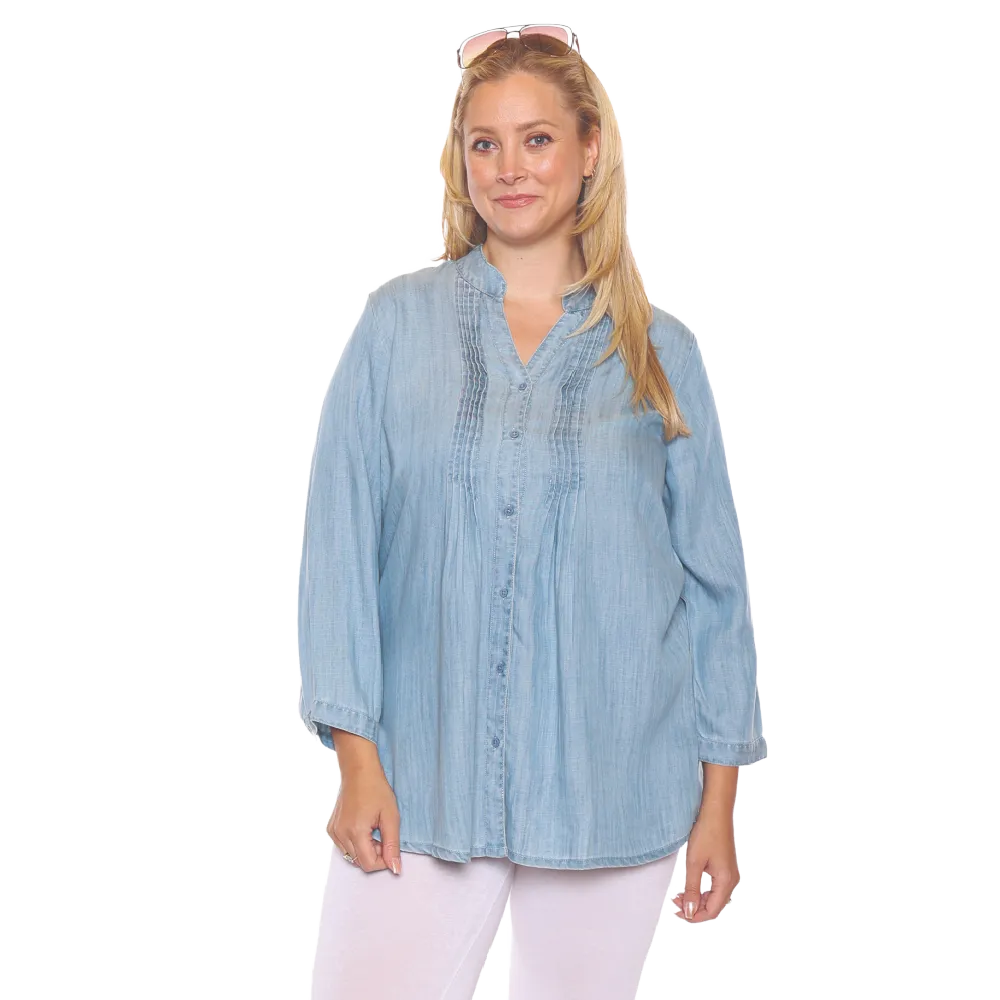 Papa Fashions Top - Light Denim