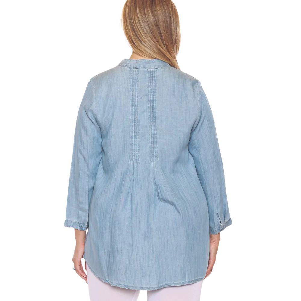 Papa Fashions Top - Light Denim