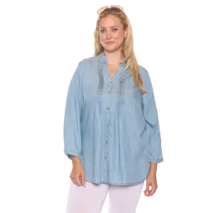 Papa Fashions Top - Light Denim