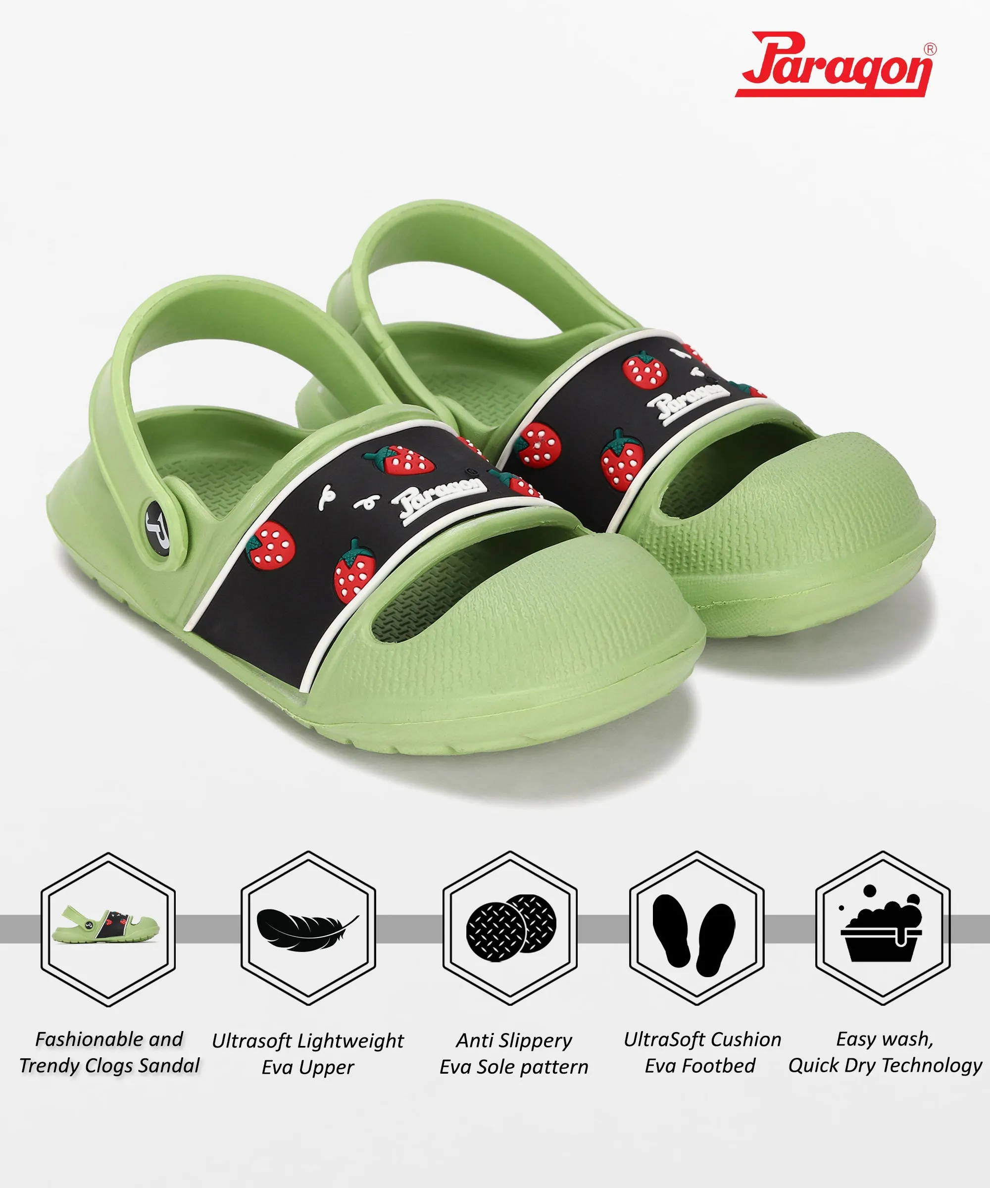 Paragon EVK8000C Kids Casual Fashion Clogs | Comfortable Trendy Outdoor Indoor Clogs for Boys & Girls