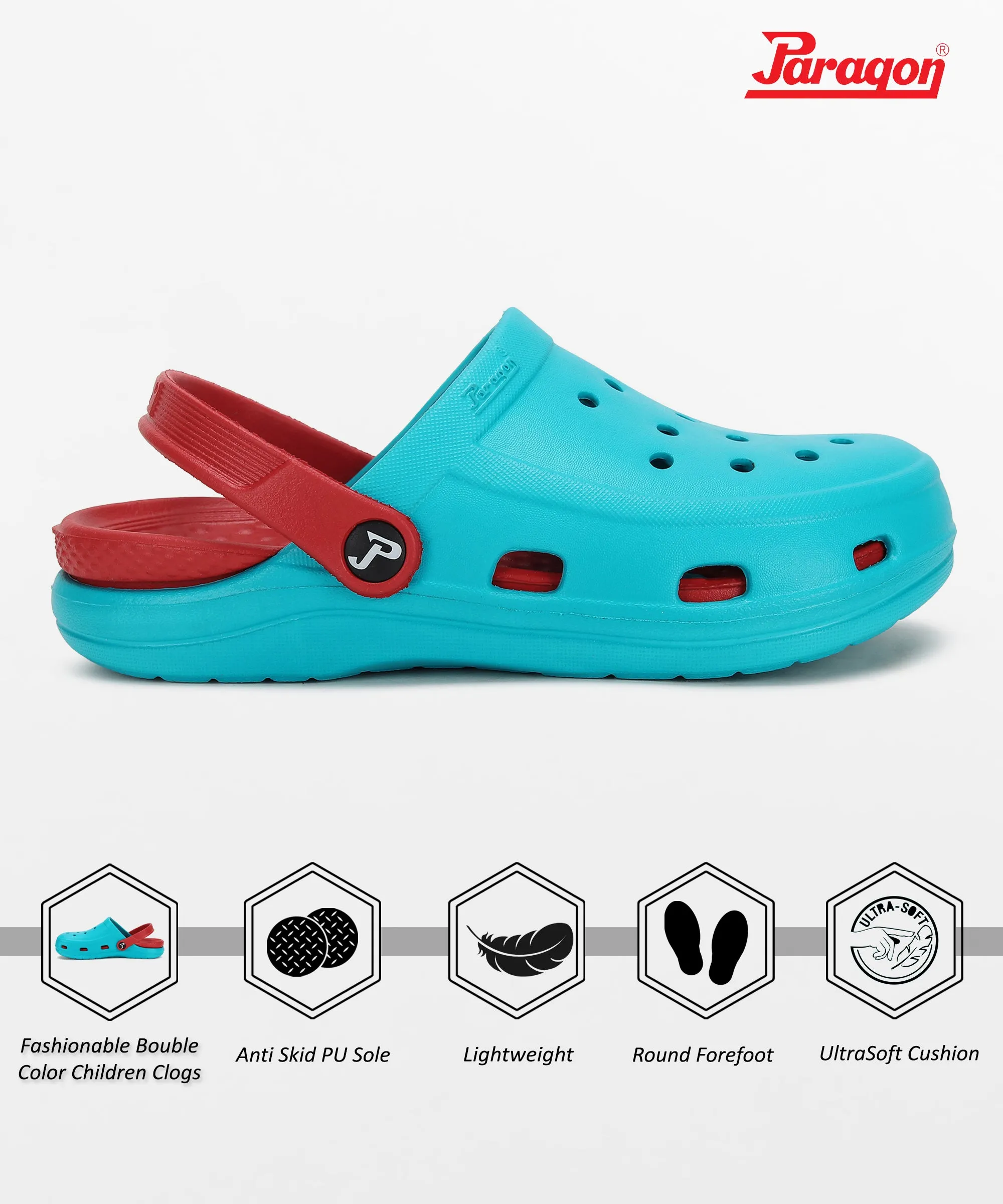 Paragon EVK8004C Unisex Clogs For Kids | Outdoor and Indoor Casual, Durable Clogs