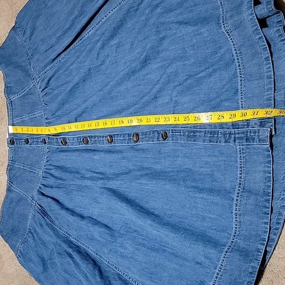 PILCRO BY ANTHROPOLOGIE Denim Button-Front Skirt