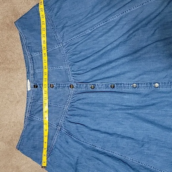 PILCRO BY ANTHROPOLOGIE Denim Button-Front Skirt