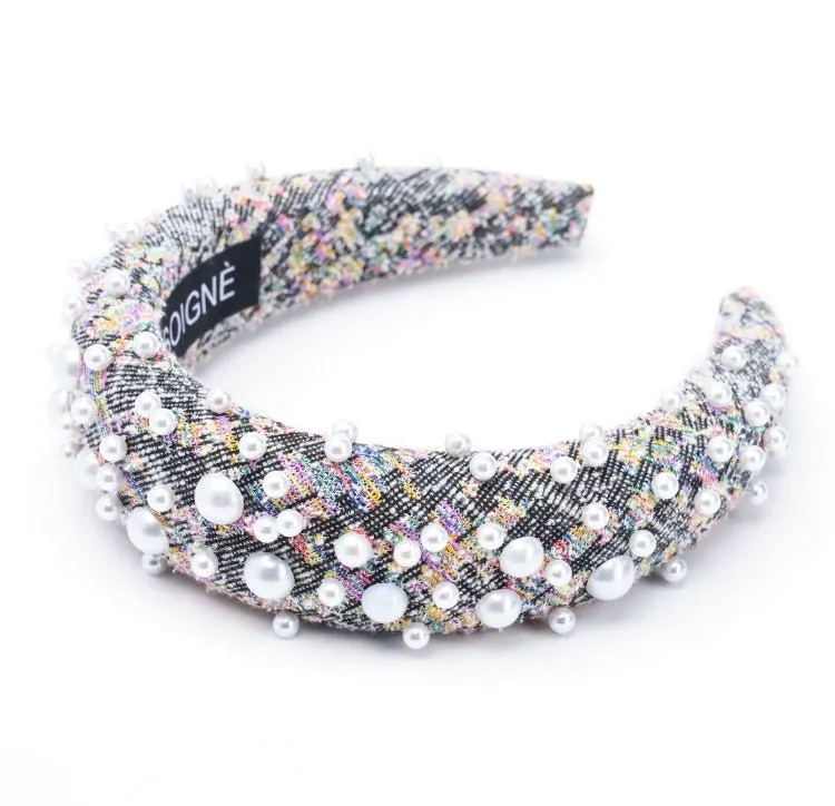 Plush Pearl Tweed Headband