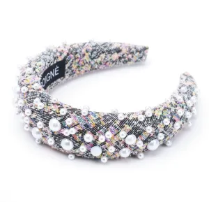 Plush Pearl Tweed Headband